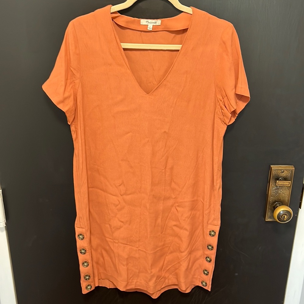 Madewell side button easy dress